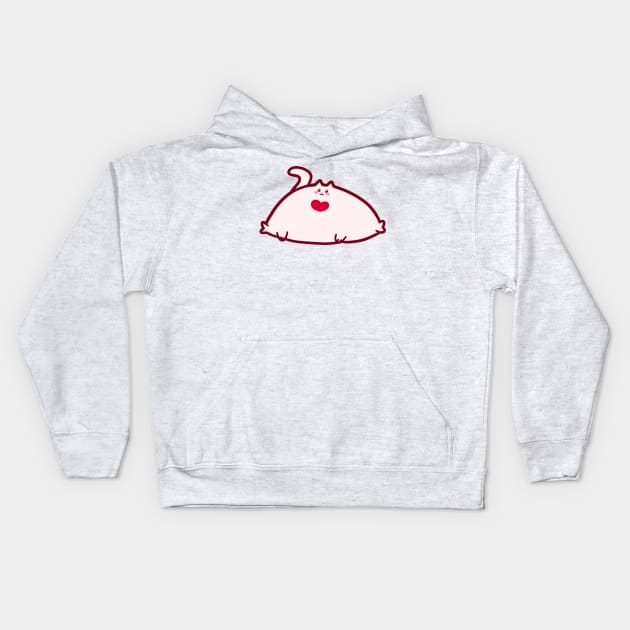 Cute Fluffy Fat Cat Kids Hoodie by saradaboru